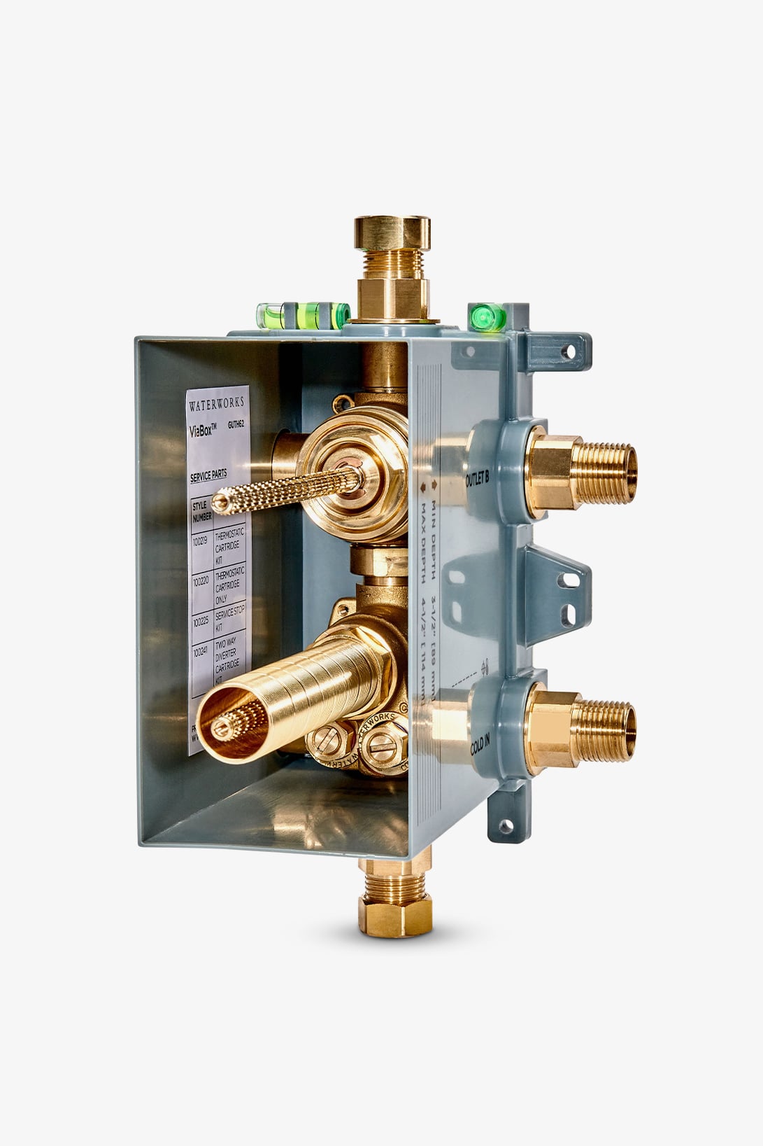 ViaWorks ViaBoxTM 1/2"Integrated Thermostatic Valve with Two Way Diverter