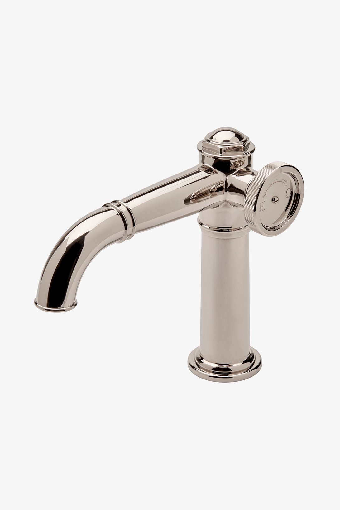 On Tap One Hole High Profile Bar Faucet with Metal Wheel Handle