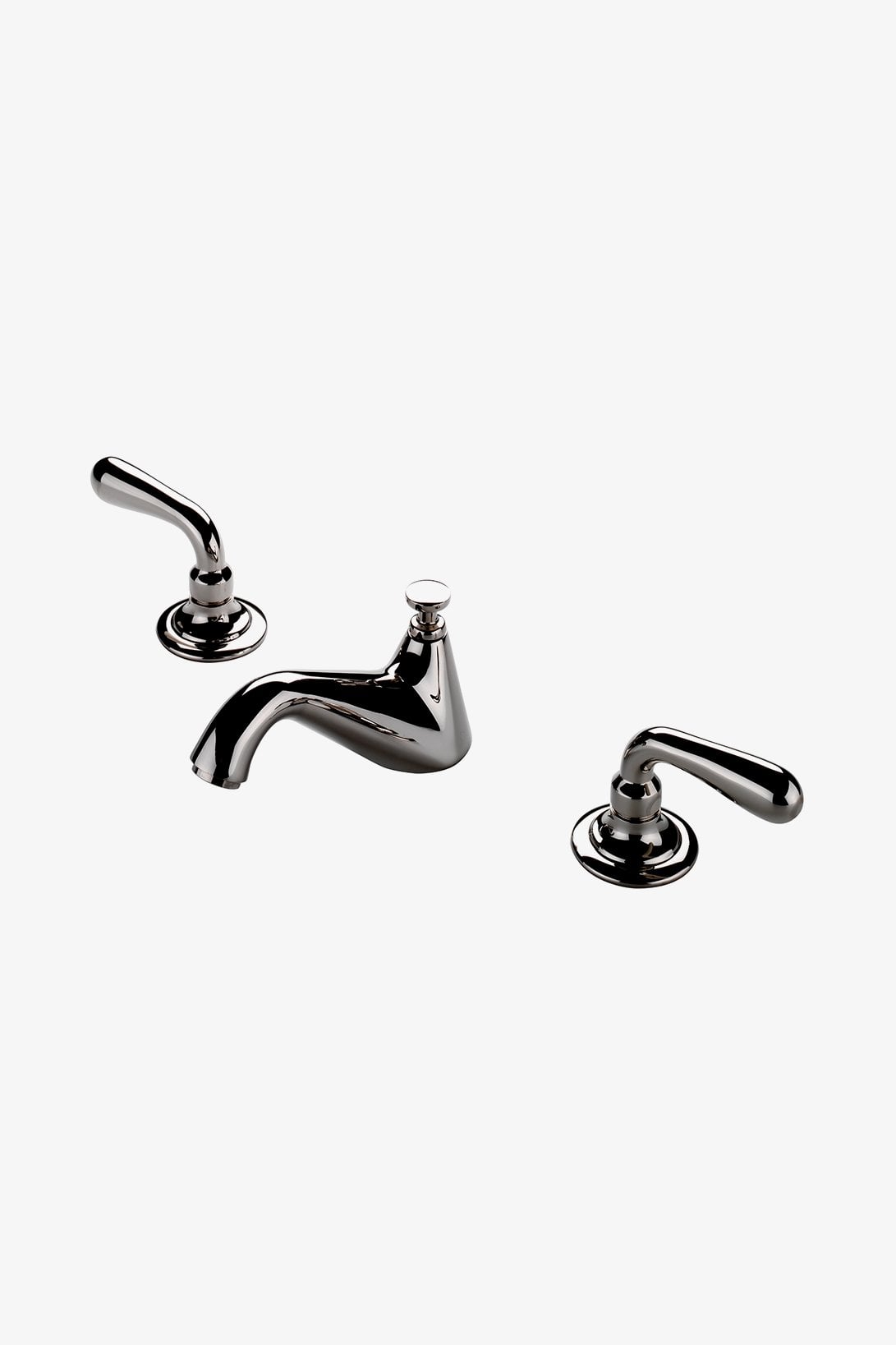 Opus Low Profile Three Hole Deck Mounted Lavatory Faucet with Metal Lever Handles