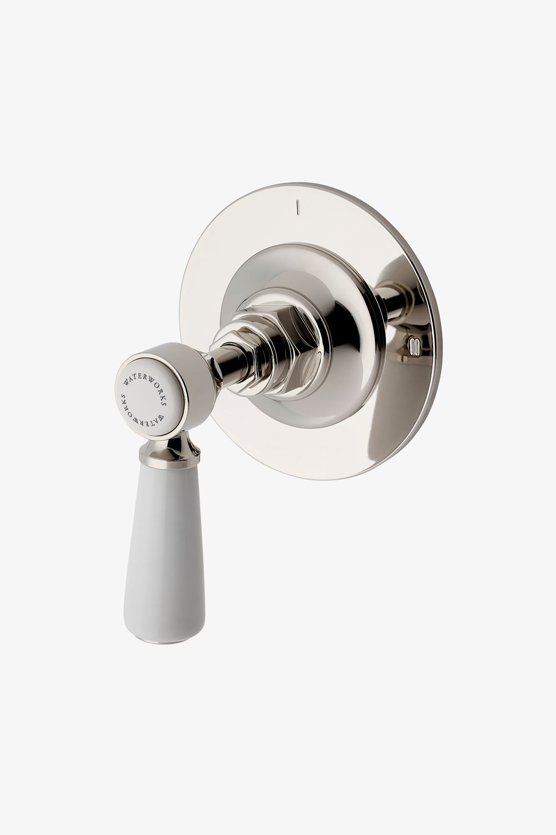 Highgate Two Way Diverter Valve Trim for Pressure Balance with Roman Numerals and Porcelain Lever Handle