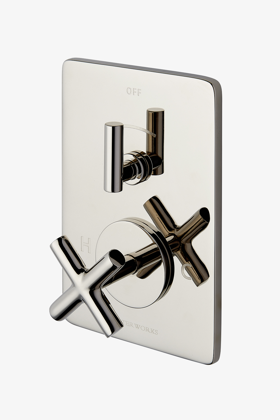 Flyte Integrated Thermostatic and Volume Control Trim with Cross Handle