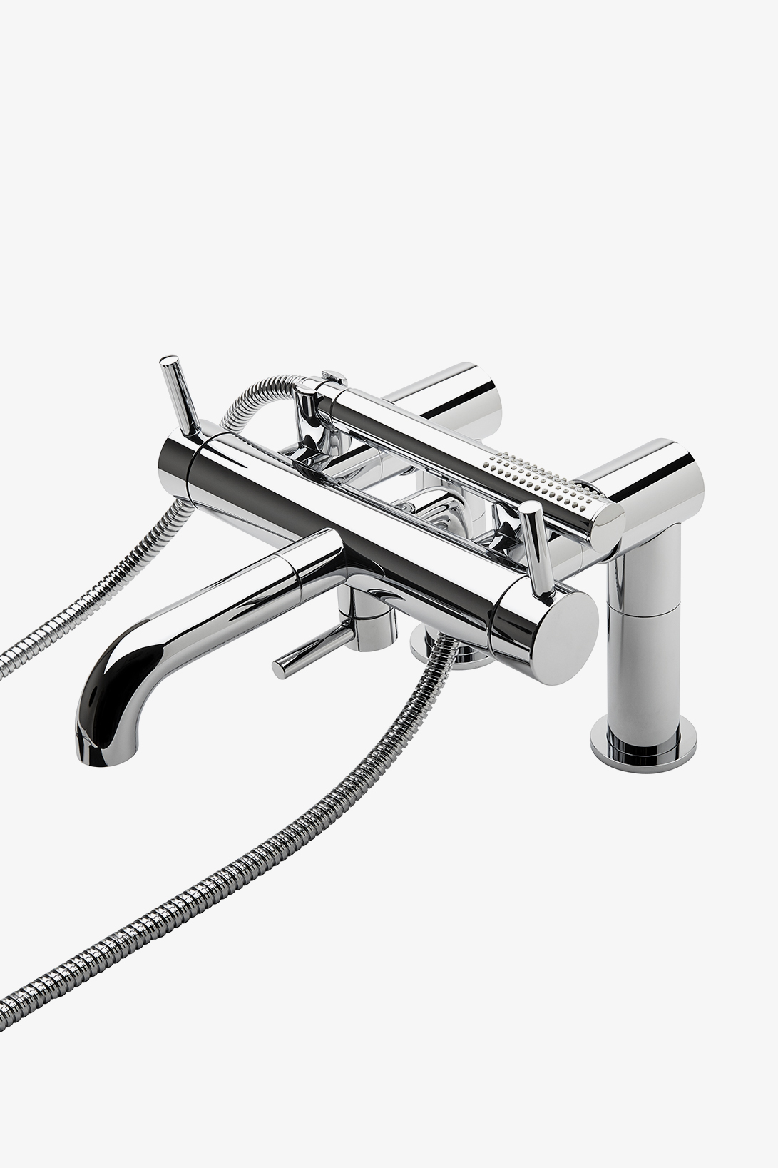 Flyte Deck Mounted Exposed Tub Filler with Handshower and Lever Handles