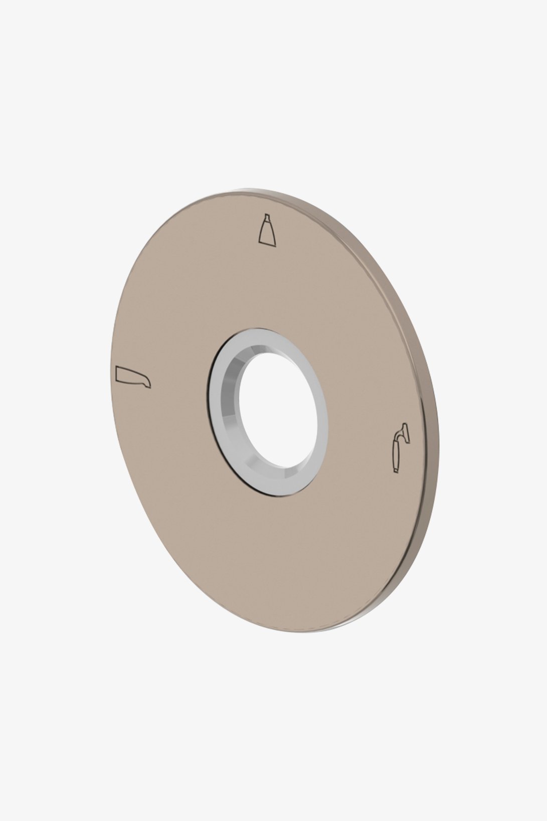 Universal Three Way Diverter Valve Trim for Pressure Balance with Graphics