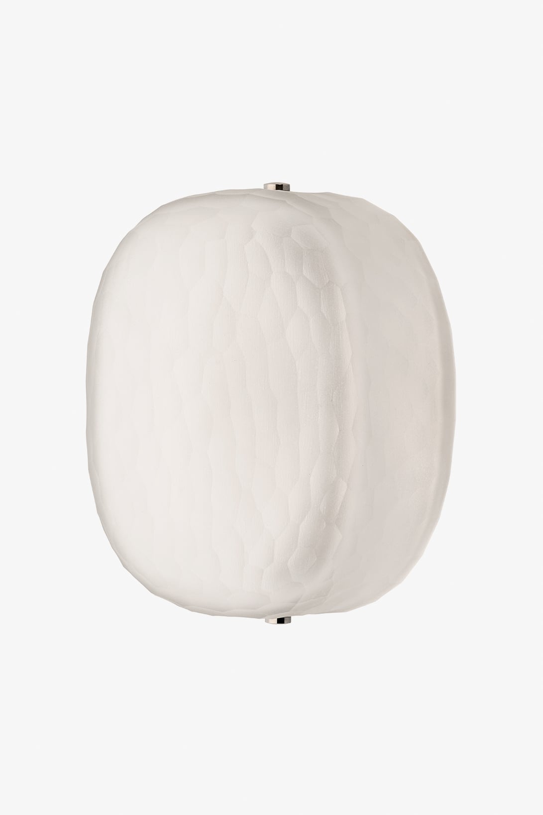 Lucia Wall / Ceiling Large Oval Flush Mount with Battuto Murano Glass Diffuser