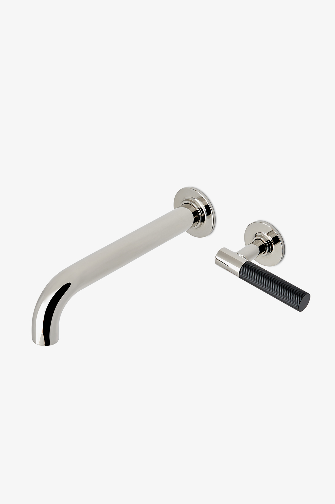 Bond Union Series Wall Mounted Lavatory Faucet with Enamel Guilloche Lines Single Lever Handle