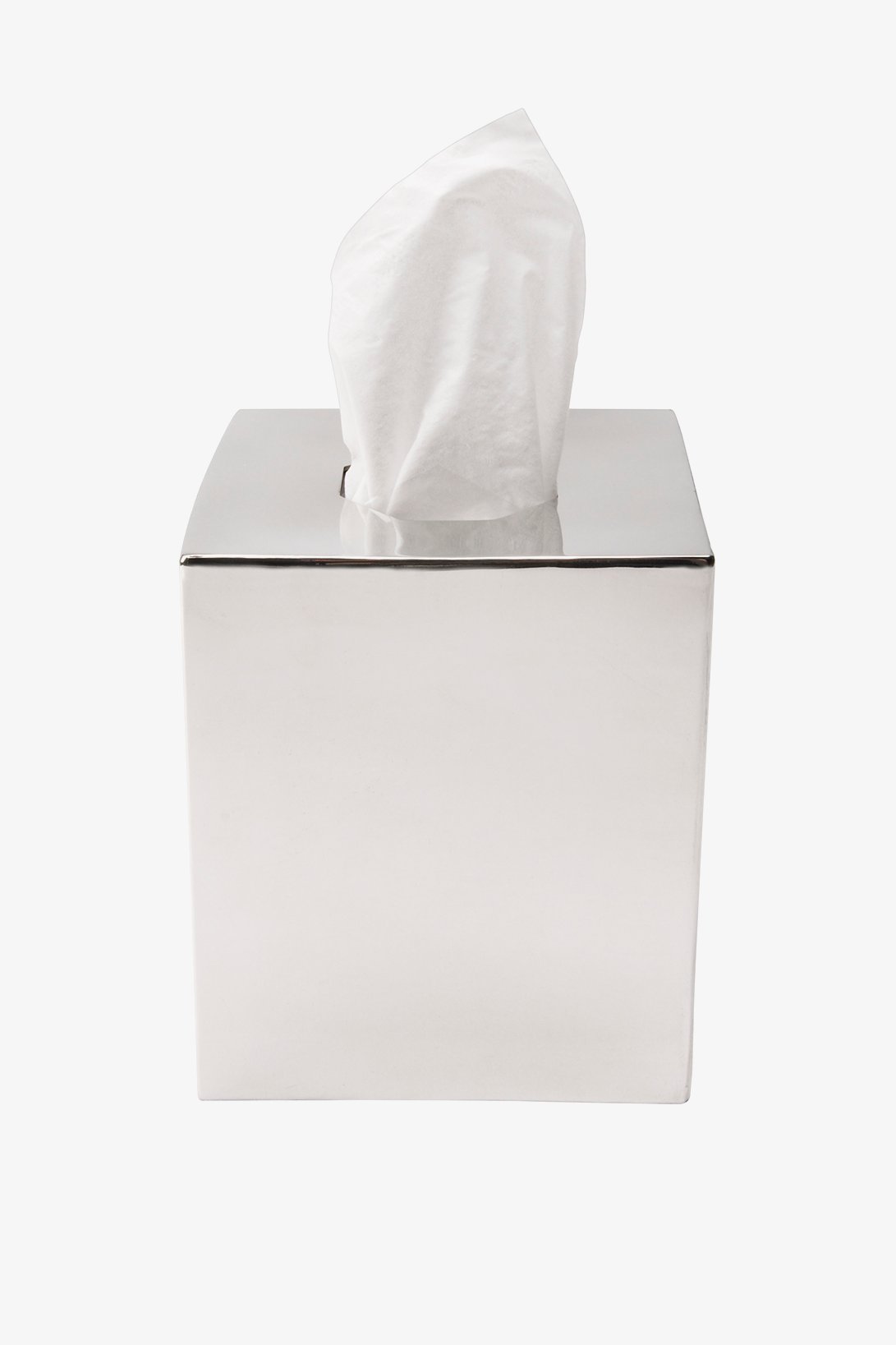 Asscher Square Tissue Cover in Pewter