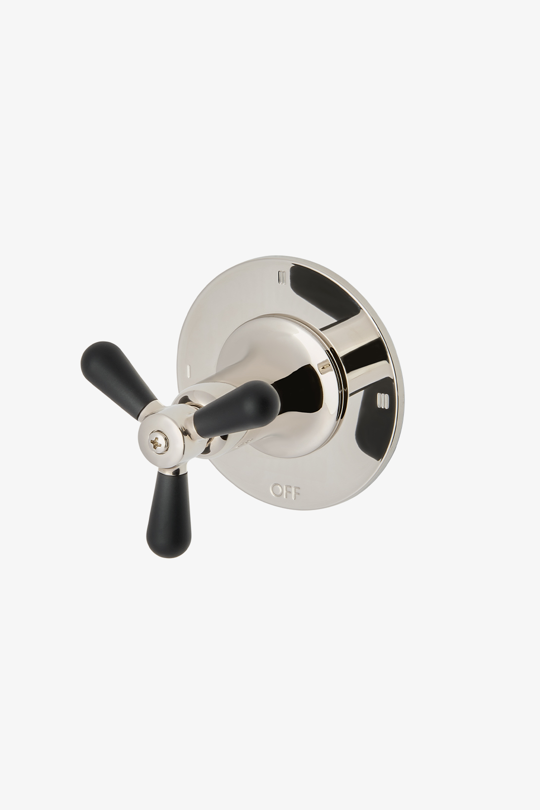 Riverun Three Way Diverter Valve Trim for Thermostatic with Roman Numerals and Two-Tone Tri-Spoke Handle