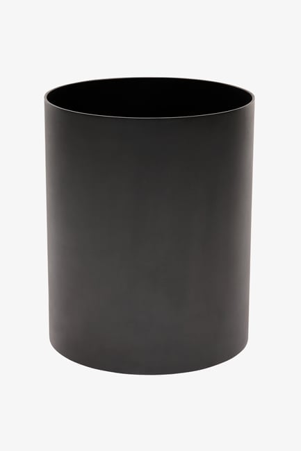 Luster Round Waste Can in Dark Brass