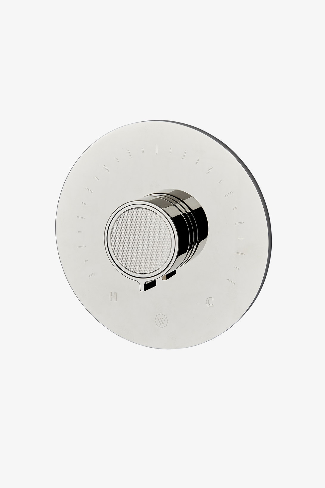 Bond Union Series Round Thermostatic Control Valve Trim with Guilloche Link Knob Handle