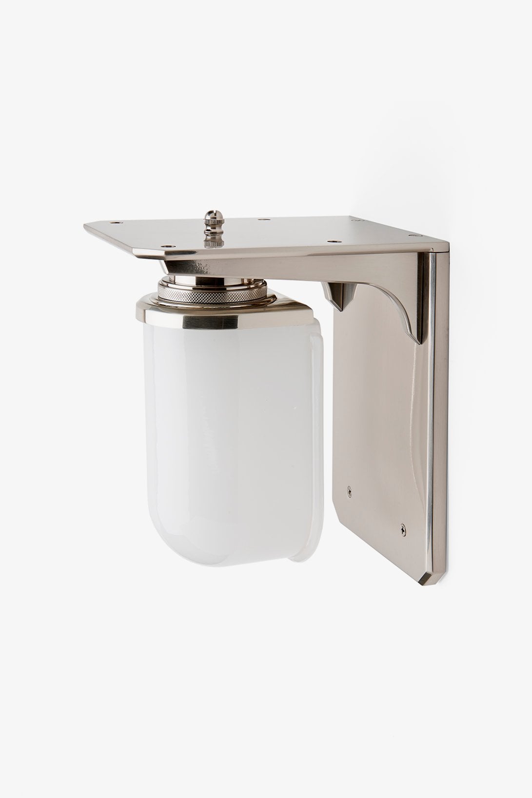 R.W. Atlas Wall Mounted Single Arm Sconce with Glass Shade