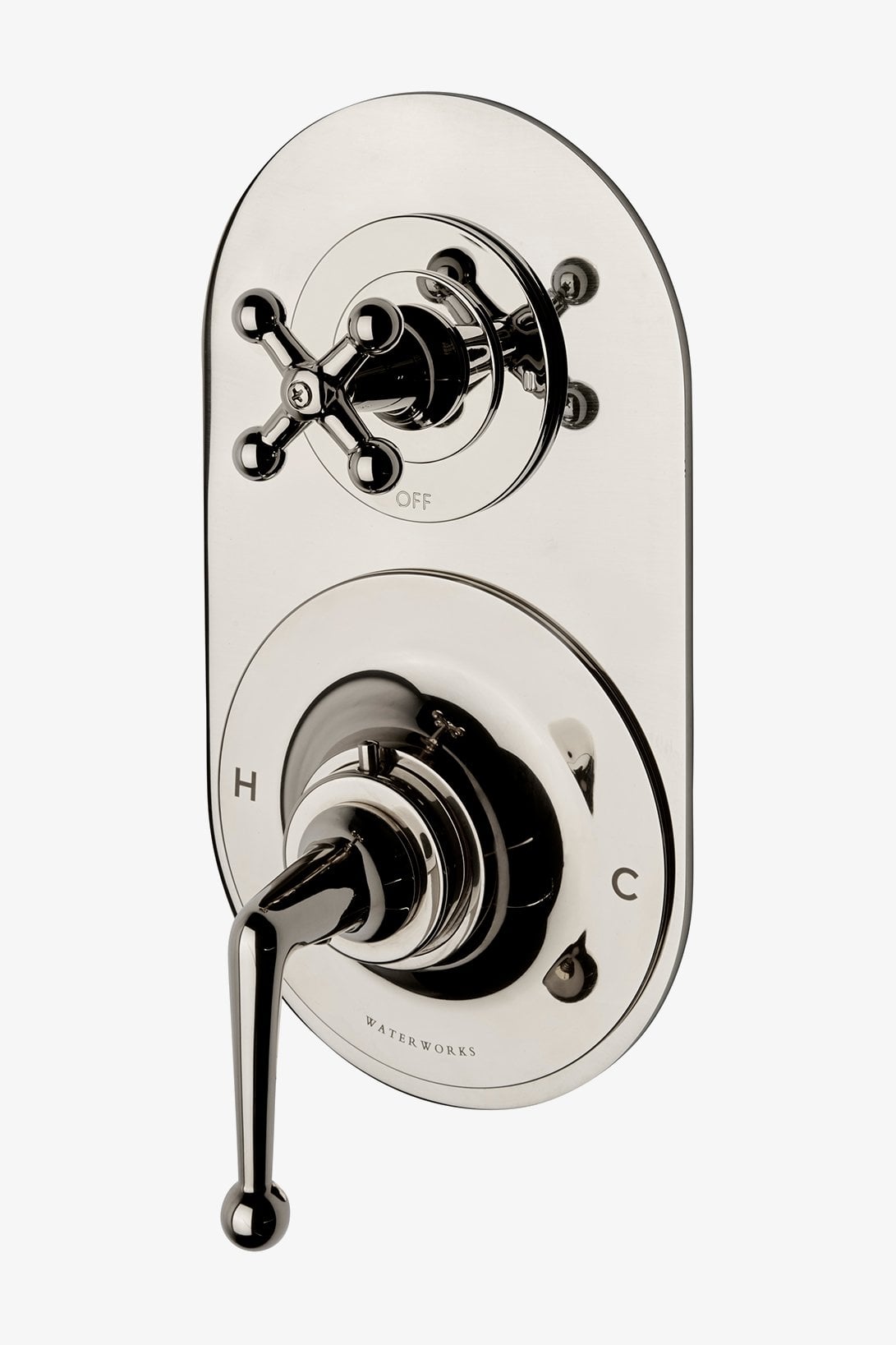 Dash Metal Lever Handle Thermostatic with Metal Cross Handle Two way Diverter Trim