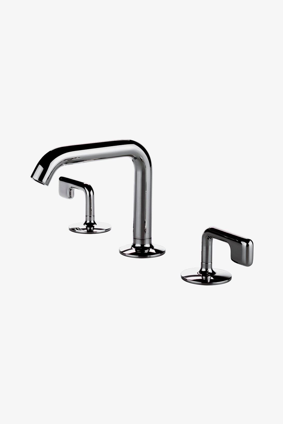 .25 High Profile Three Hole Deck Mounted Lavatory Faucet with Metal Lever Handles