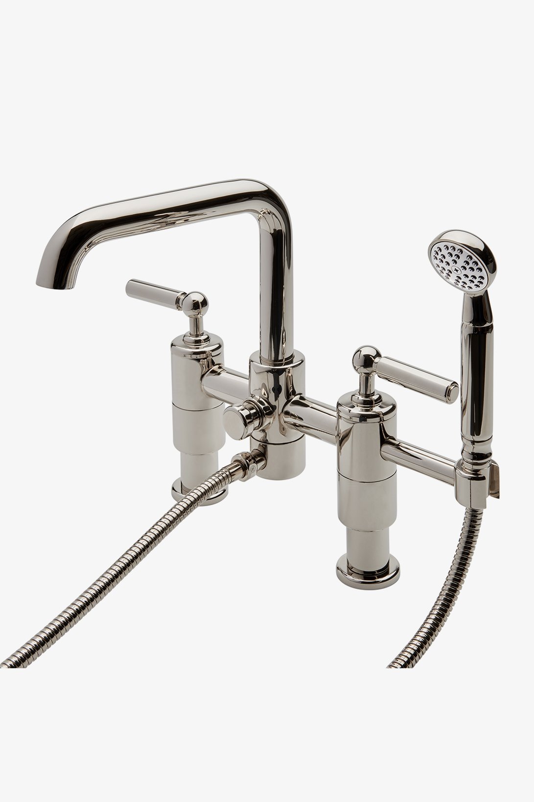 Ludlow Deck Mounted Exposed Tub Filler with Handshower and Lever Handles