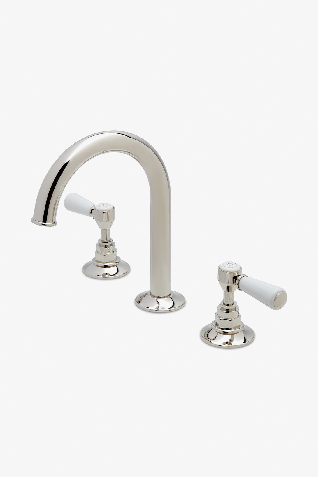 Highgate Gooseneck Lavatory Faucet with Porcelain Lever Handles