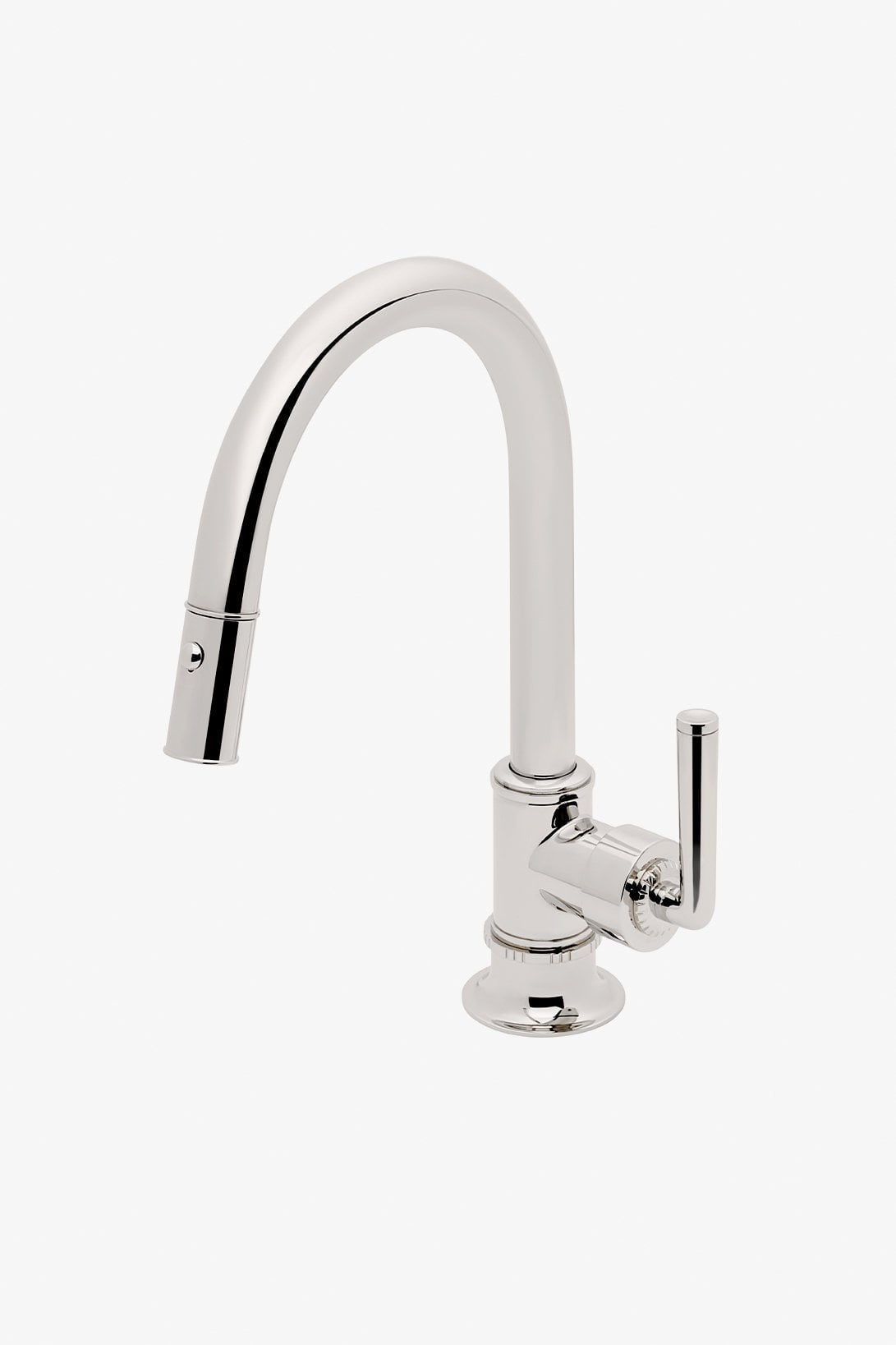 Henry Chronos Mid-Size Gooseneck Integrated Pull Spray Kitchen Faucet with Lever Handle