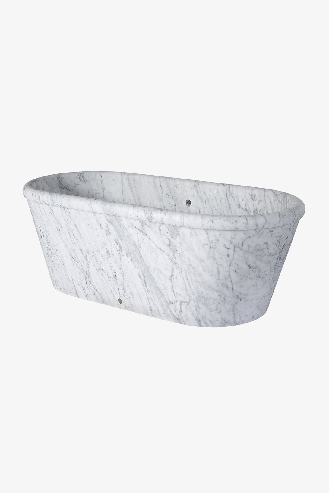 Ibla 67" x 32 1/2" x 23 1/2" freistehende ovale Badewanne mit Überlauf