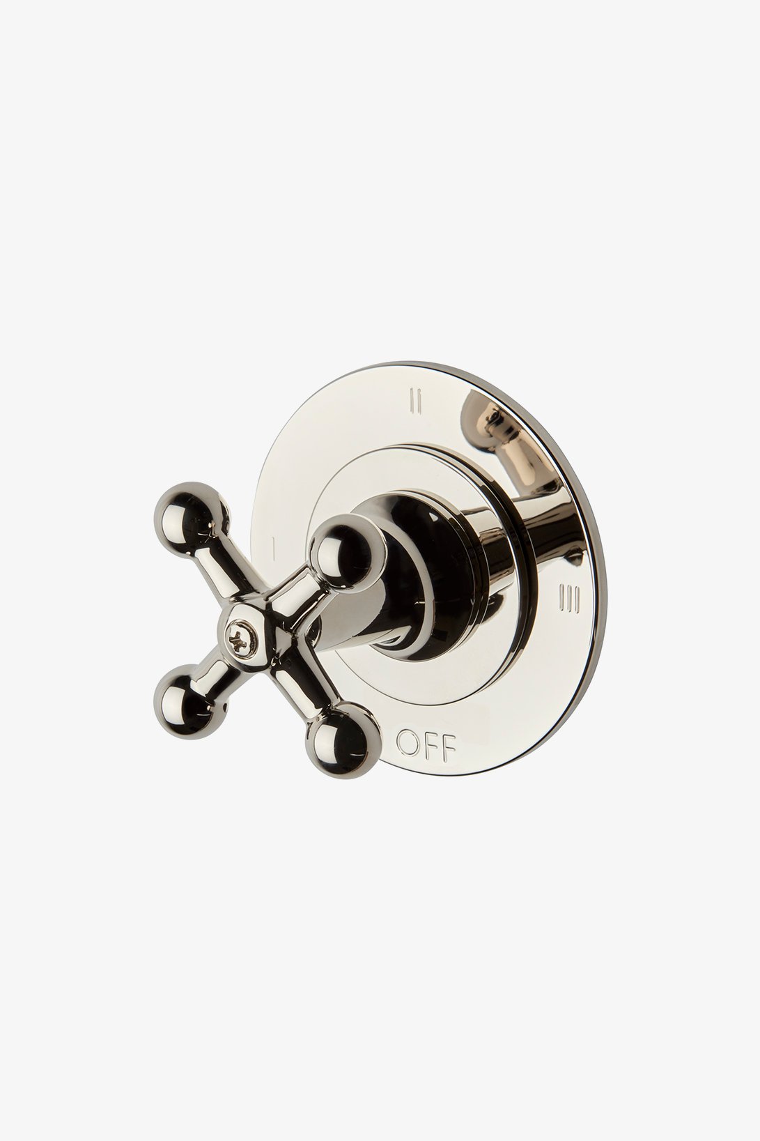 Dash Three Way Thermostatic Diverter Valve Trim with Roman Numerals and Metal Cross Handle