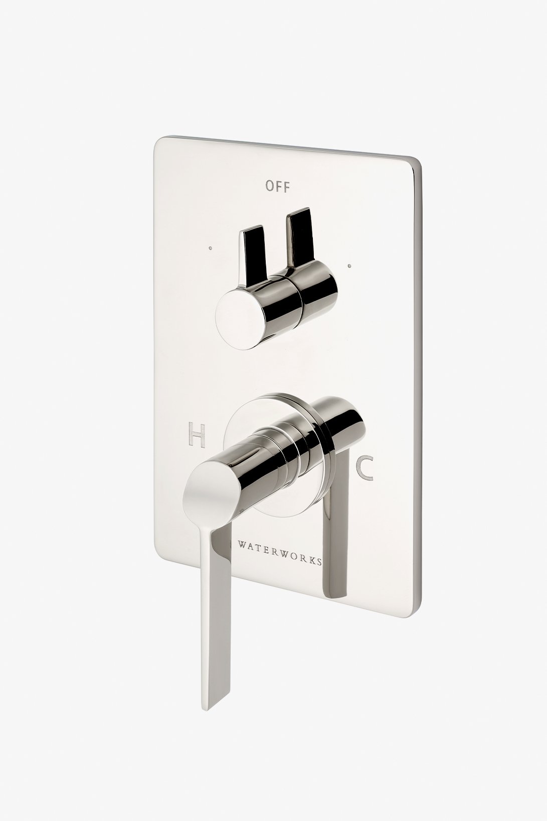 Finot Integrated Thermostatic and Diverter Trim with Slope Lever Handle