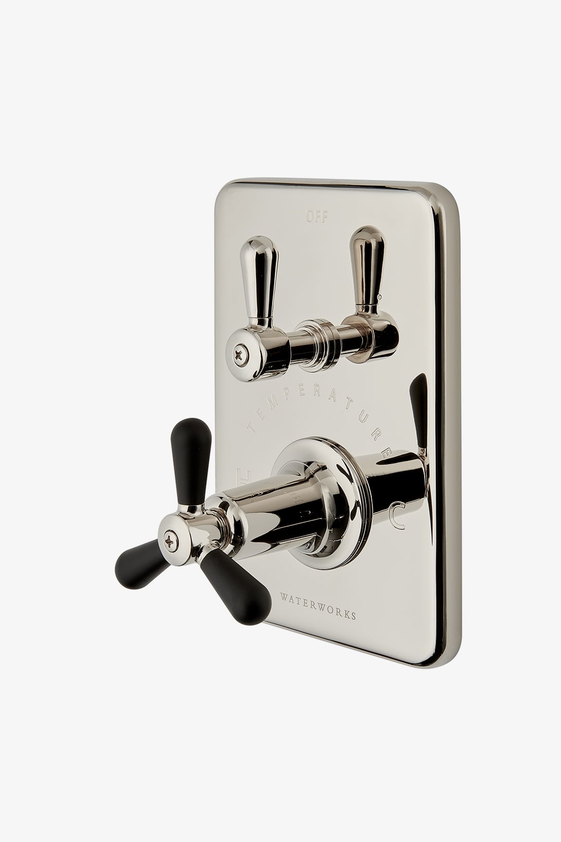 Riverun Integrated Thermostatic and Diverter Trim with Two-Tone Tri-Spoke Handle