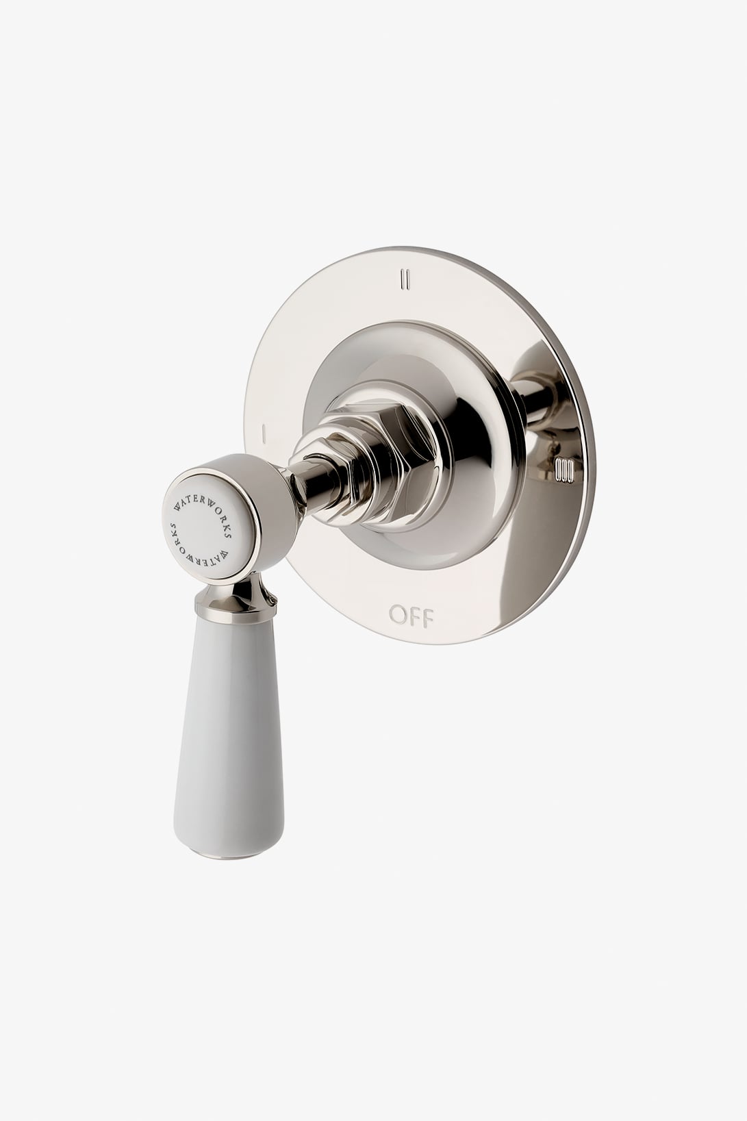Highgate Three Way Diverter Valve Trim for Thermostatic with Roman Numerals and Porcelain Lever Handle