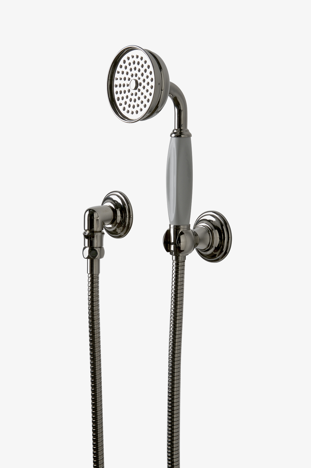 Julia Handshower On Hook with White Porcelain Handle