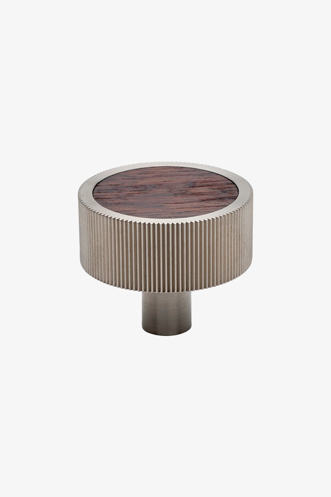 Muir 1 1/2" Metal and Walnut Inset Knob