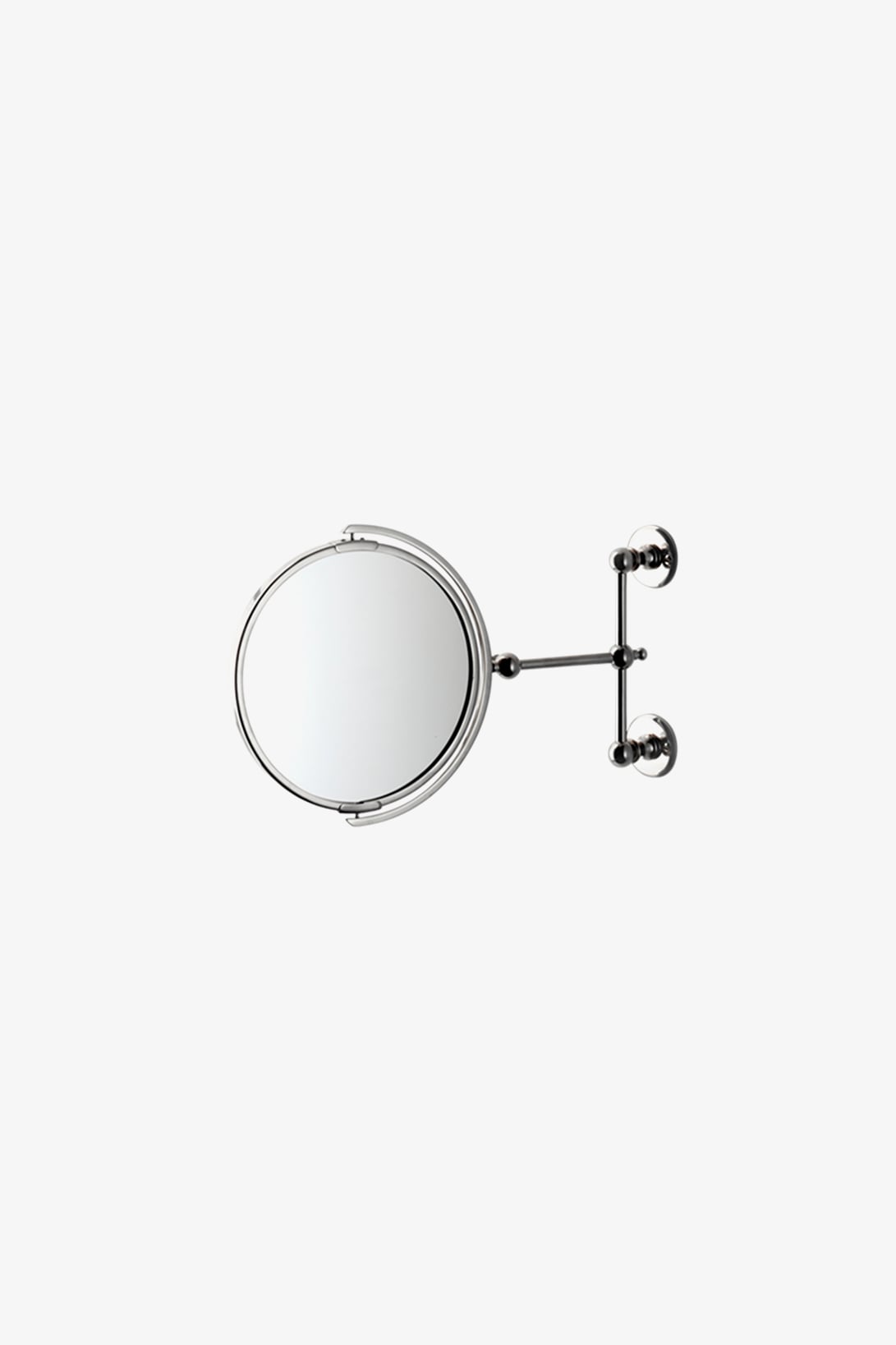 Crystal Wall Mounted 6 1/4" dia. Magnifying Extension Mirror