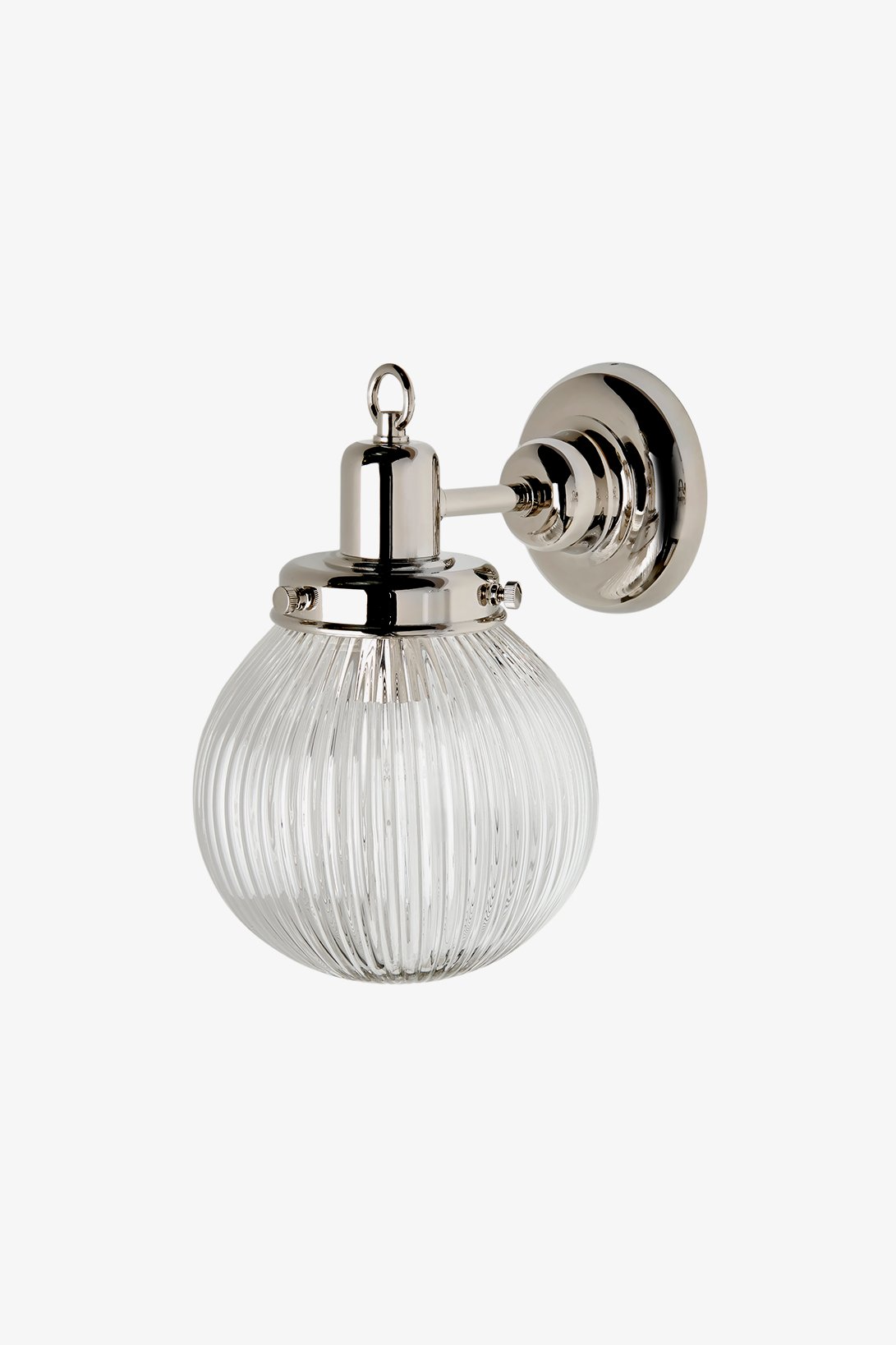 Aurora Wall Mounted Single Arm Sconce with Glass Shade