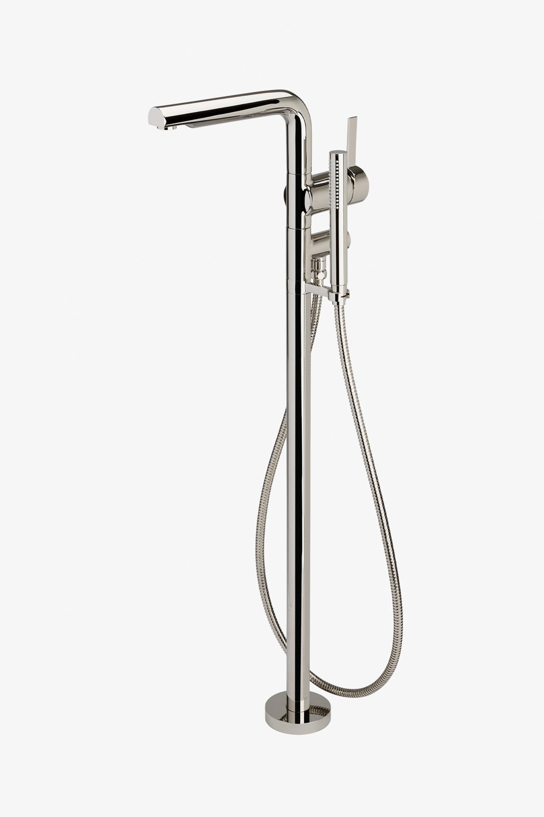 Finot One Hole Floor Mounted Tub Filler with Handshower and Lever Handle